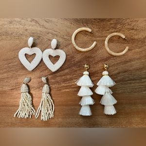 White earring bundle